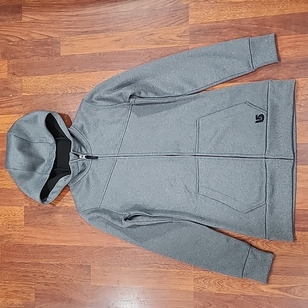BURTON DRYRIDE Hooded Full Zip Jacket Gray Small